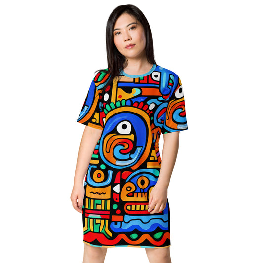 DMV 1451 Psy Art T-shirt dress
