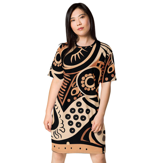 DMV 0858 Boho T-shirt dress