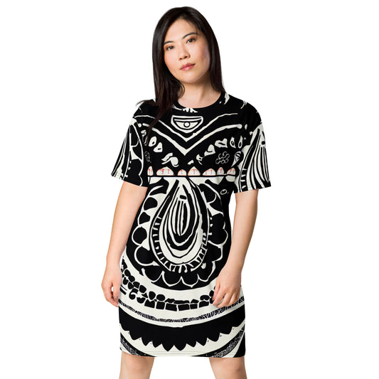 DMV 1111 Boho T-shirt dress