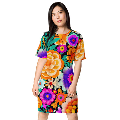 DMV 0552 Floral T-shirt dress