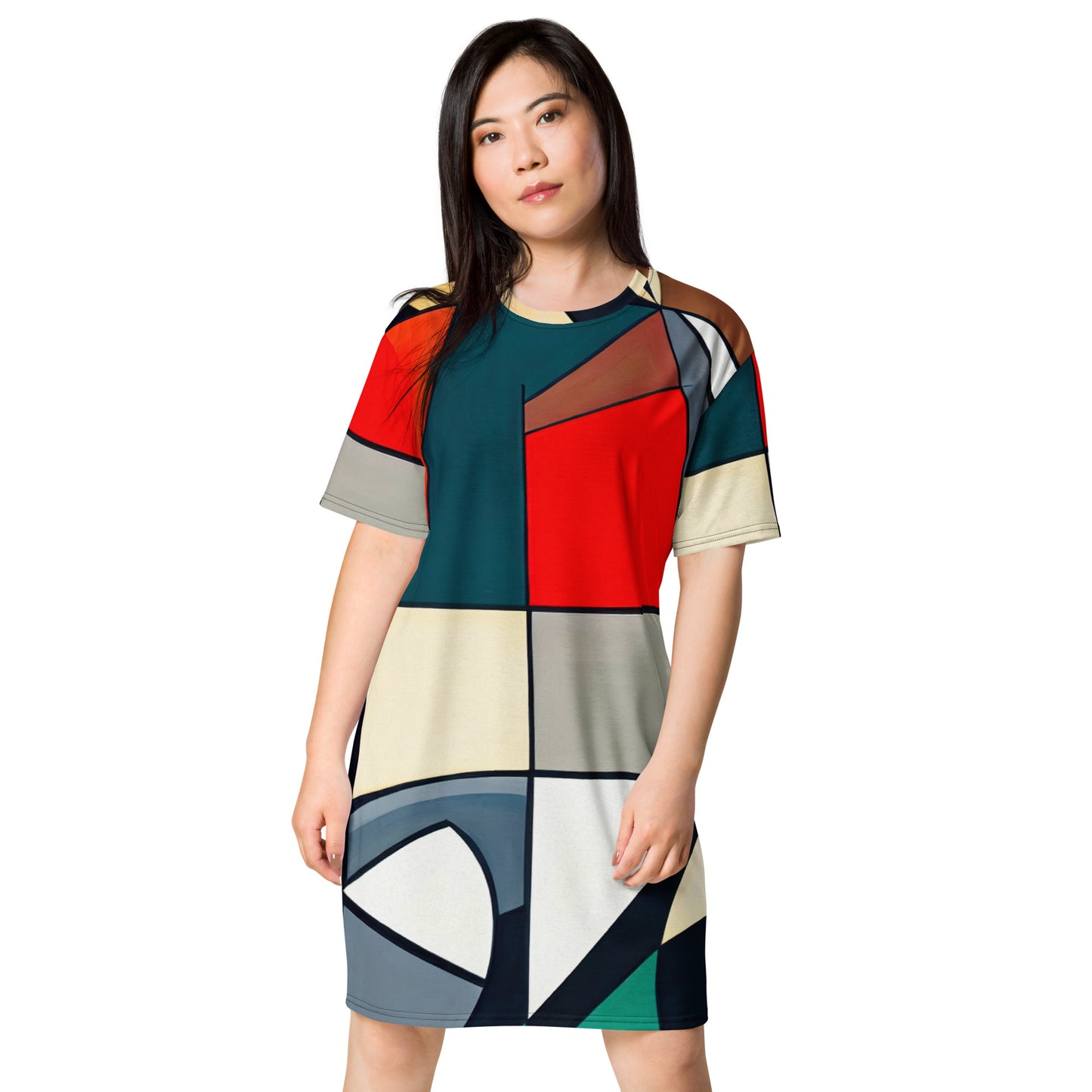 DMV 1407 Abstract Art T-shirt dress