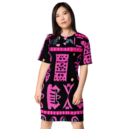 DMV 1611 Boho T-shirt dress