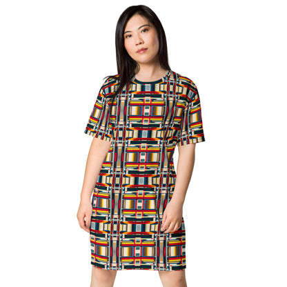 DMV 1810 Geo Boho T-shirt dress