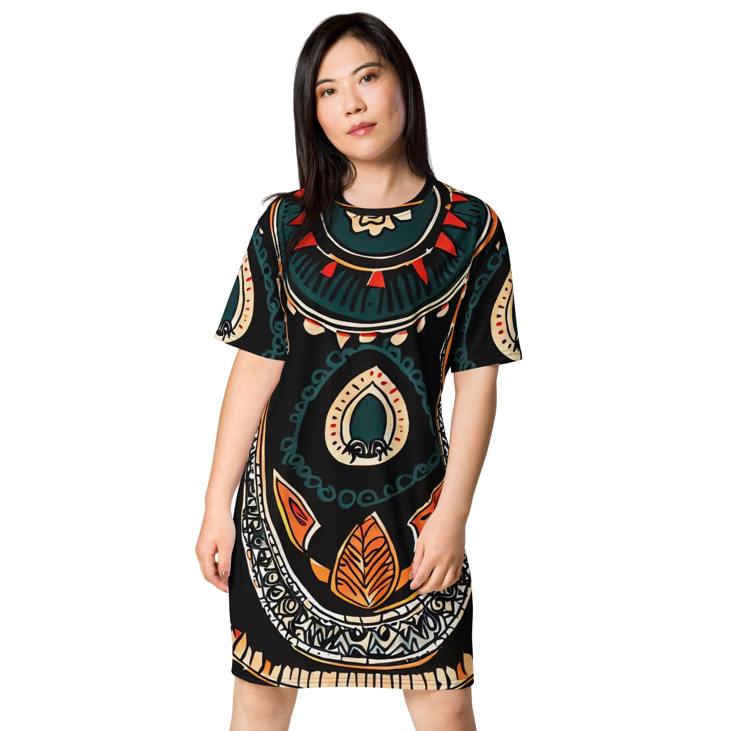 DMV 0596 Boho T-shirt dress