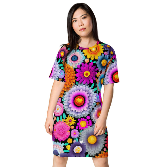 DMV 0667 Floral T-shirt dress