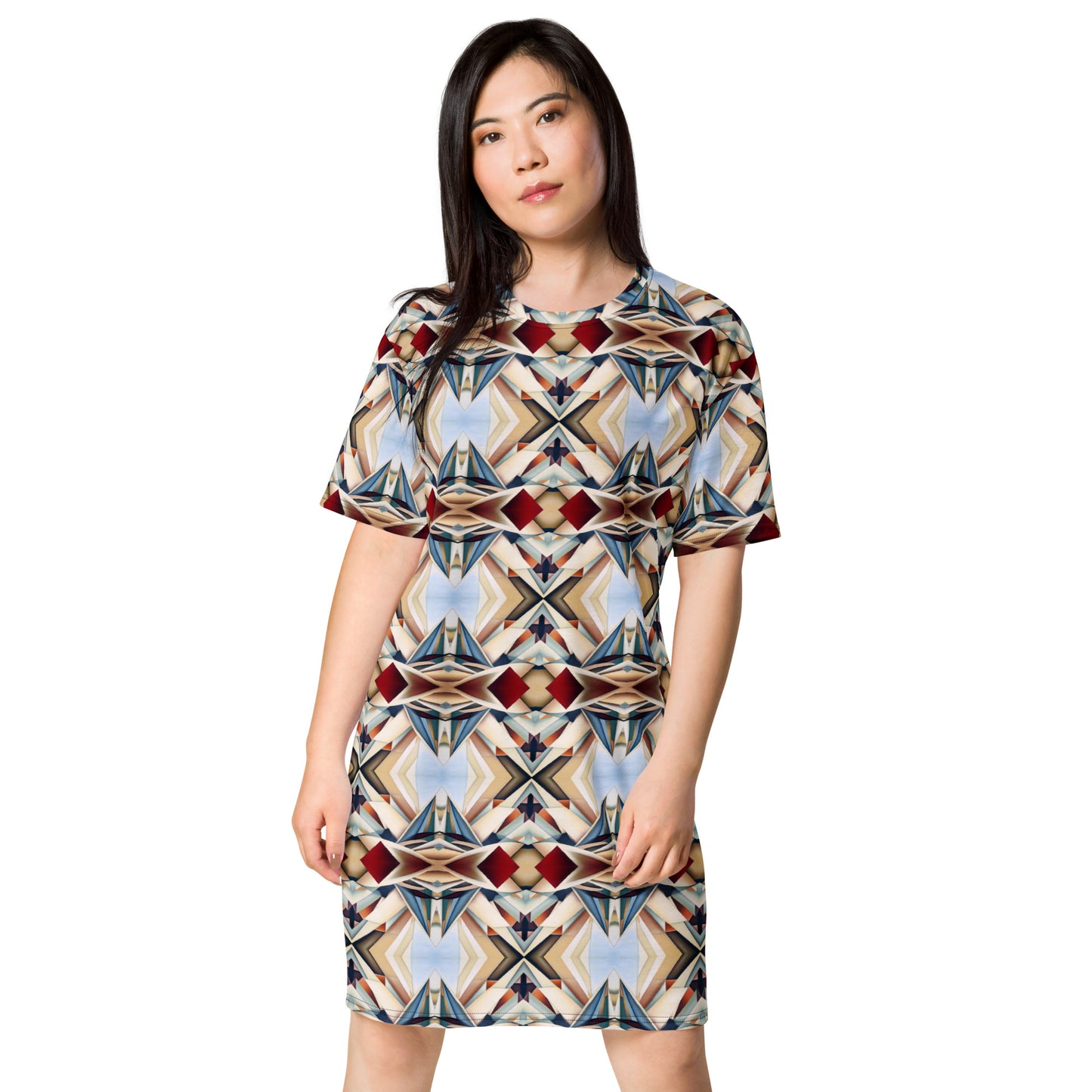 DMV 0889 Geo Boho T-shirt dress