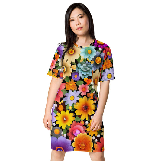 DMV 0860 Floral T-shirt dress