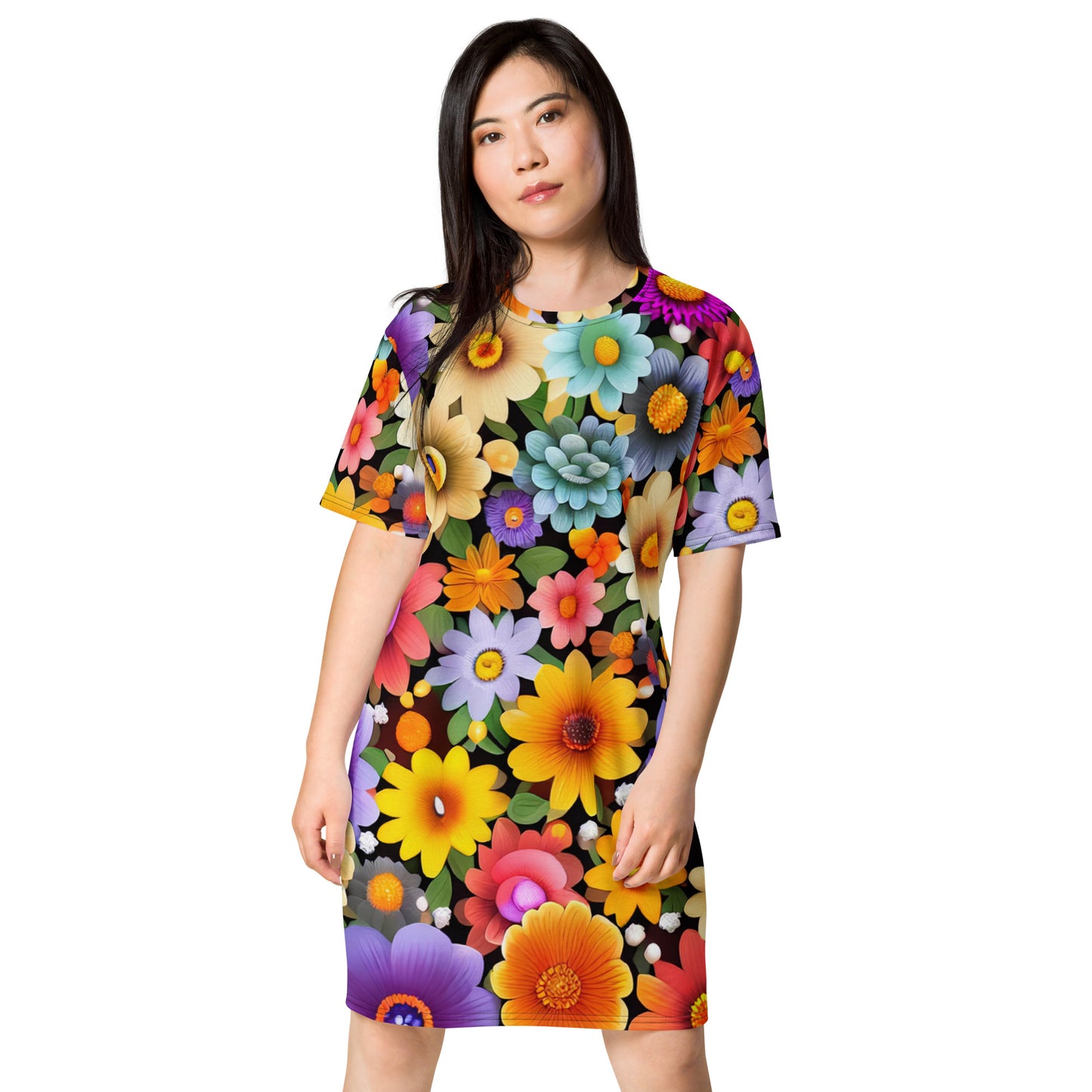 DMV 0860 Floral T-shirt dress