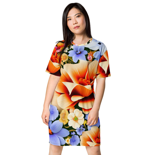 DMV 0694 Floral T-shirt dress