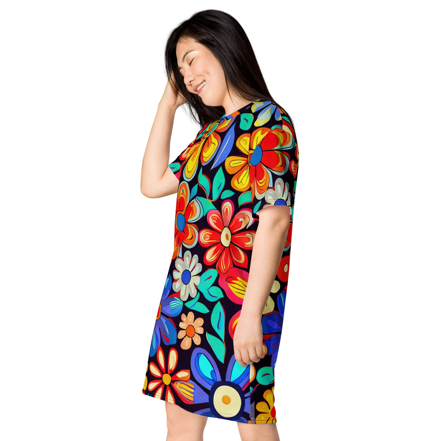 DMV 0257 Floral T-shirt dress