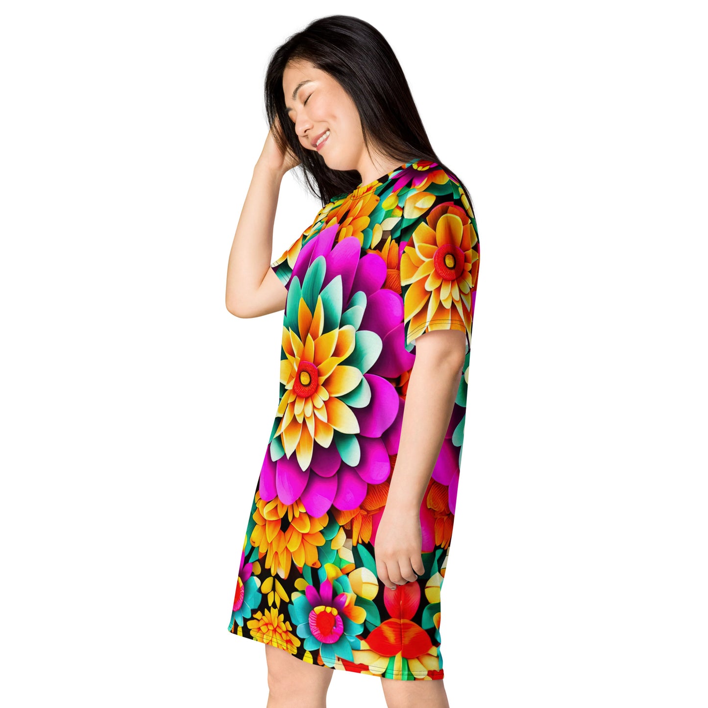 DMV 0250 Floral T-shirt dress