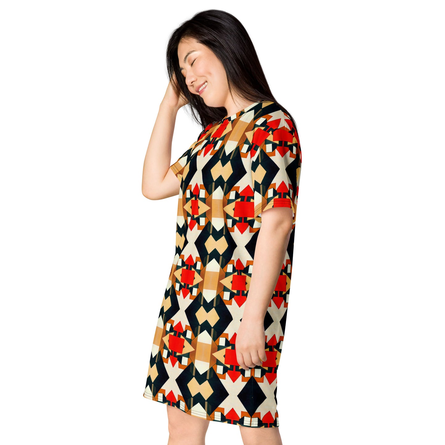 DMV 0138 Geo Boho T-shirt dress