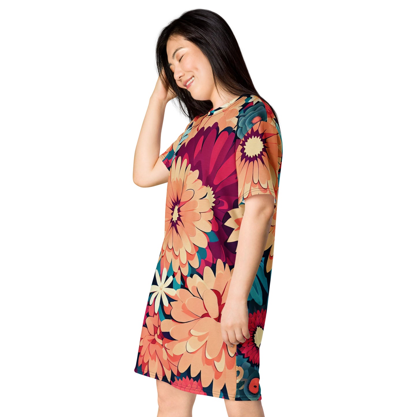 DMV 0293 Floral T-shirt dress