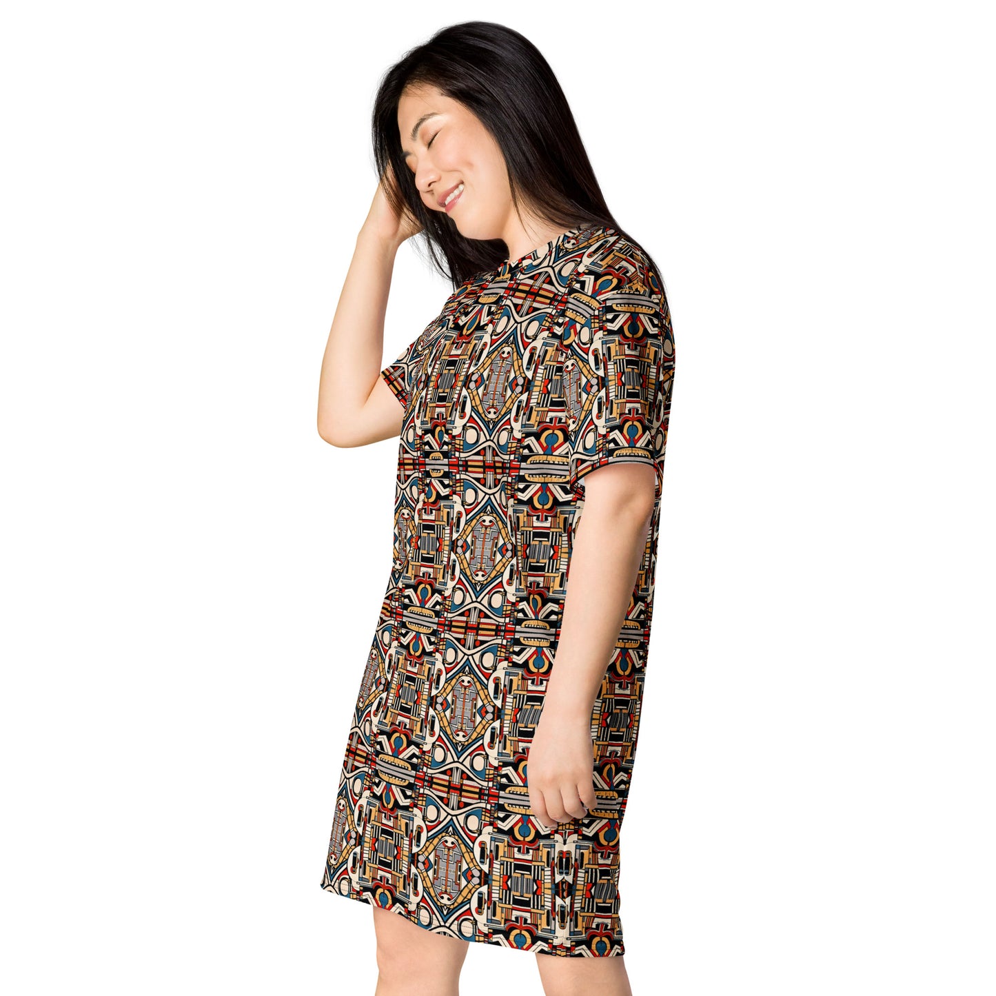 DMV 1349 Chic Boho T-shirt dress