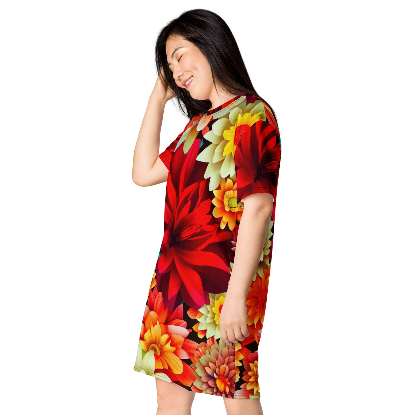 DMV 0419 Floral T-shirt dress