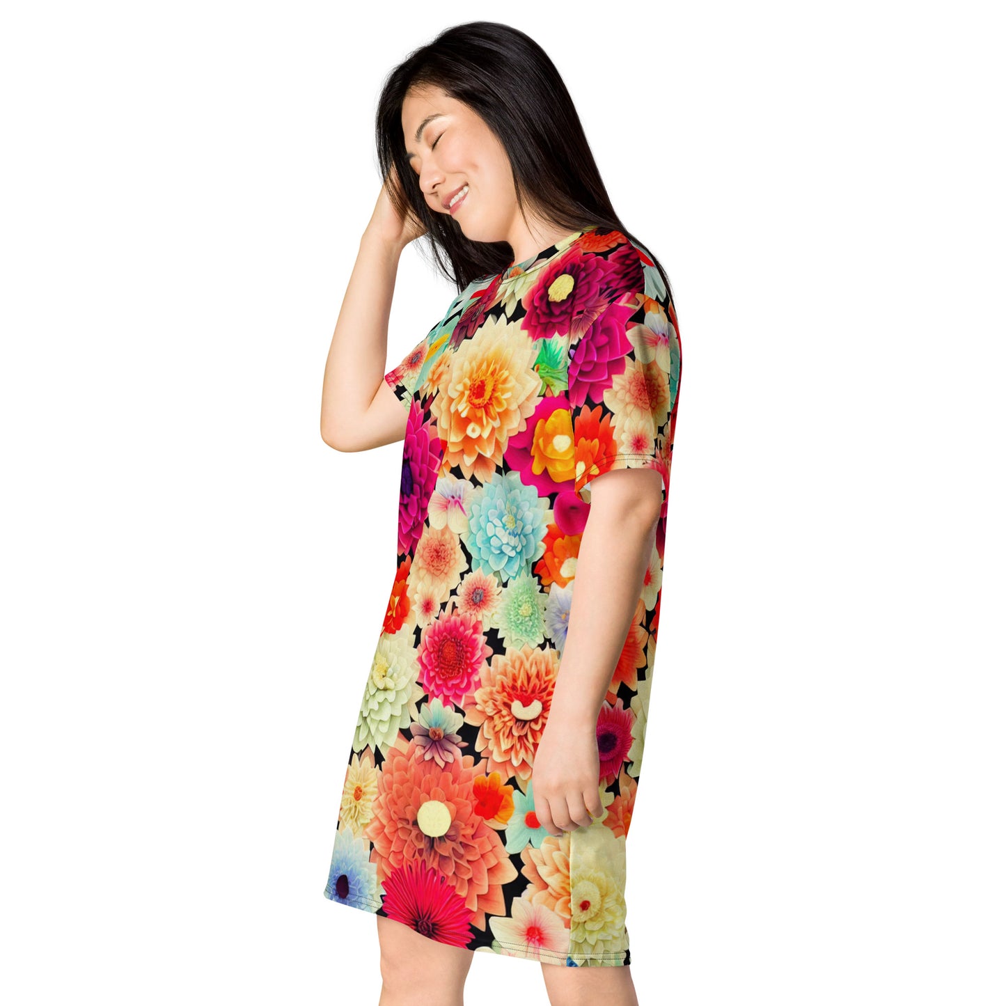 DMV 0424 Floral T-shirt dress