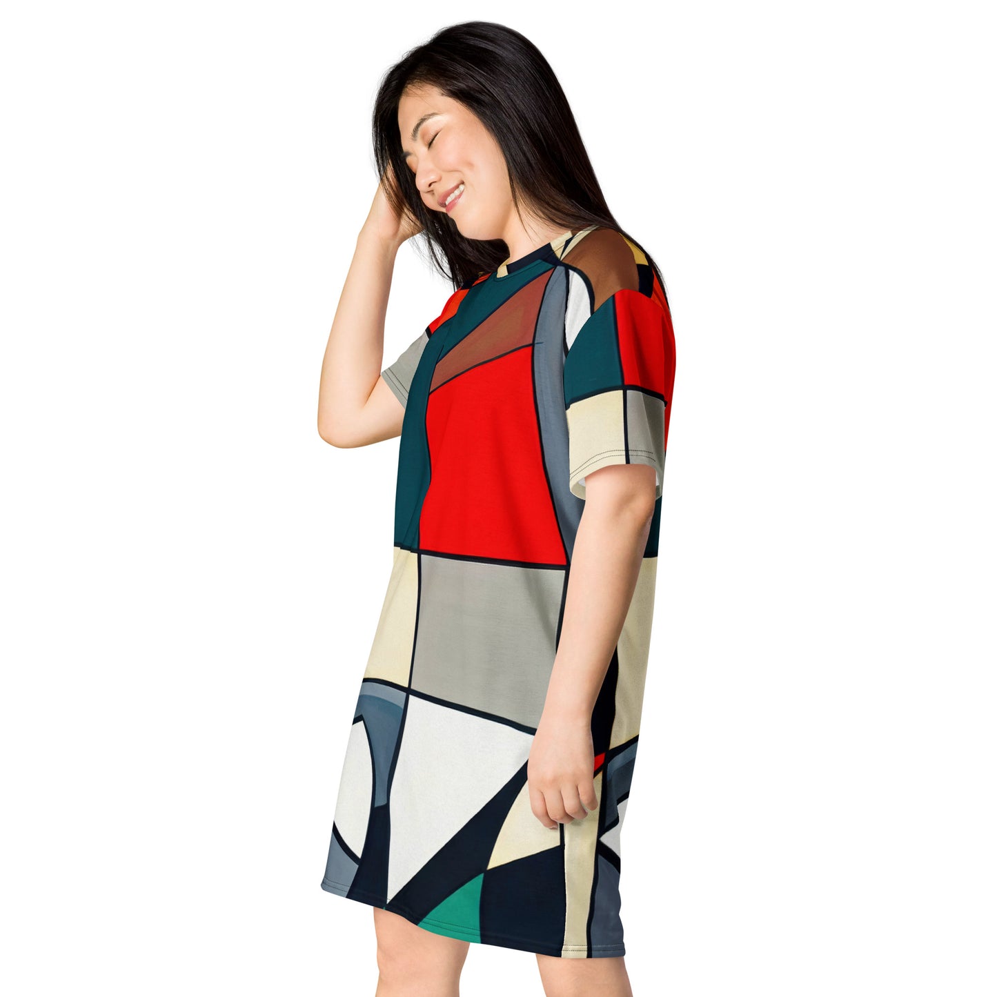 DMV 1407 Abstract Art T-shirt dress