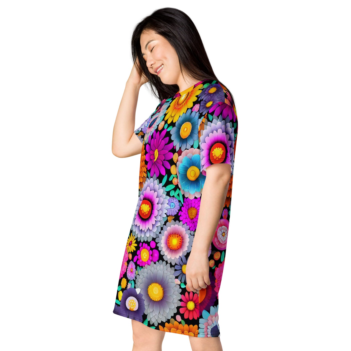 DMV 0667 Floral T-shirt dress