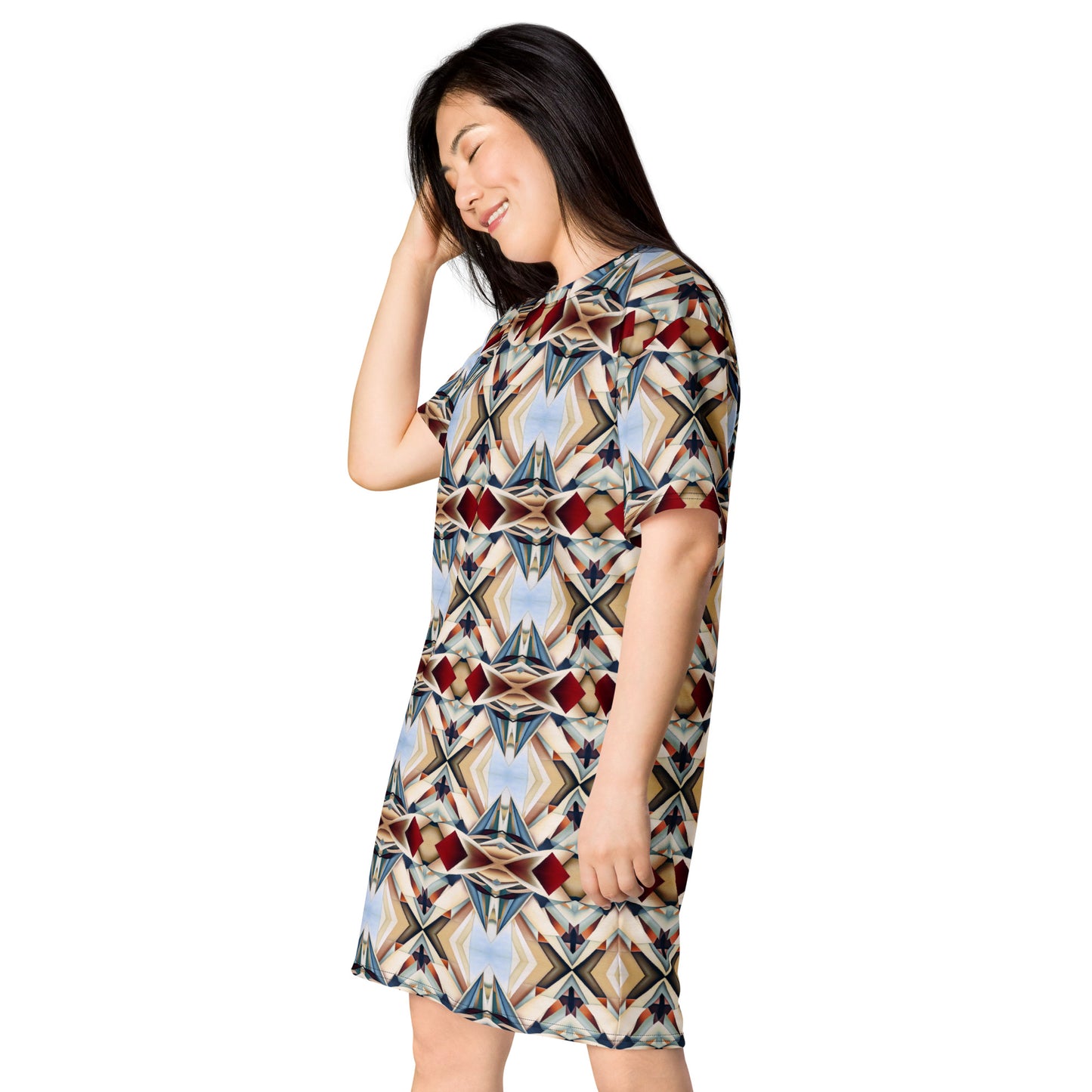 DMV 0889 Geo Boho T-shirt dress