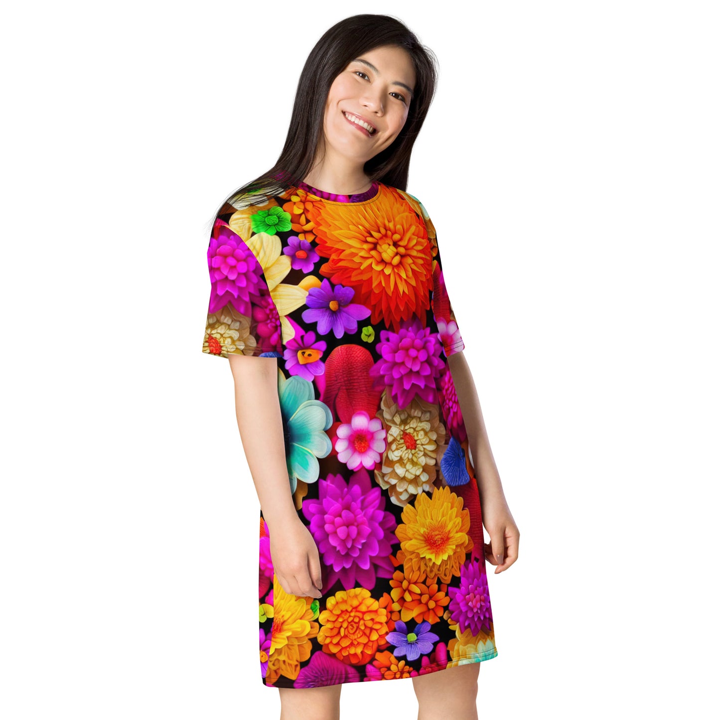 DMV 0238 Floral T-shirt dress