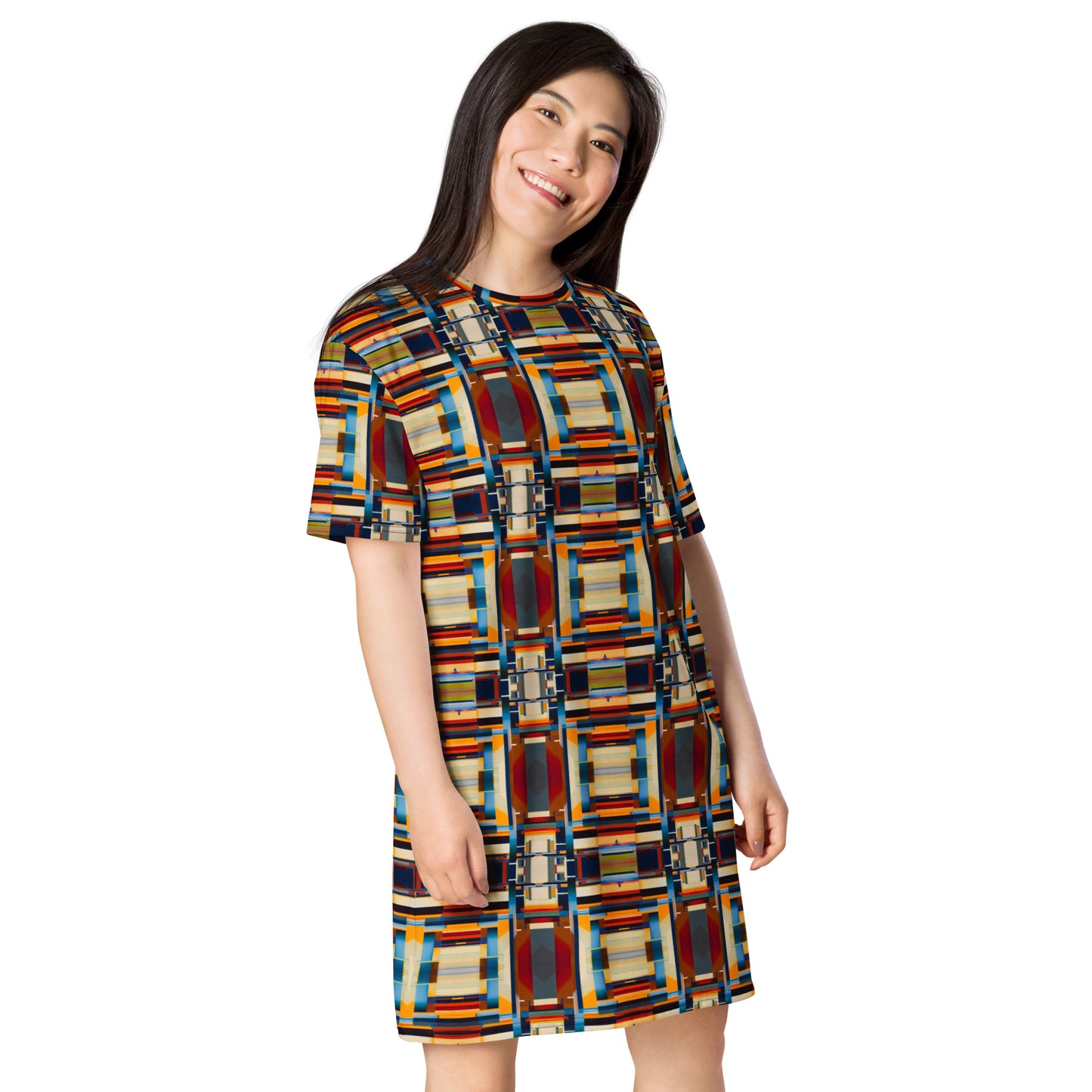 DMV 0244 Geo Boho T-shirt dress