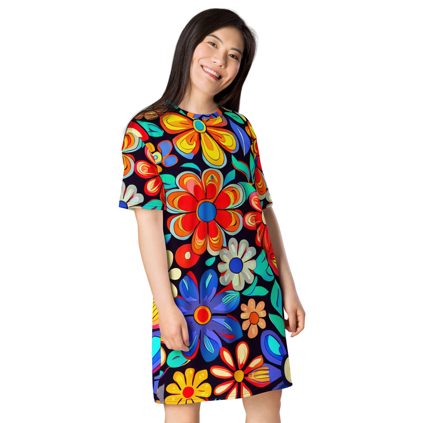 DMV 0257 Floral T-shirt dress