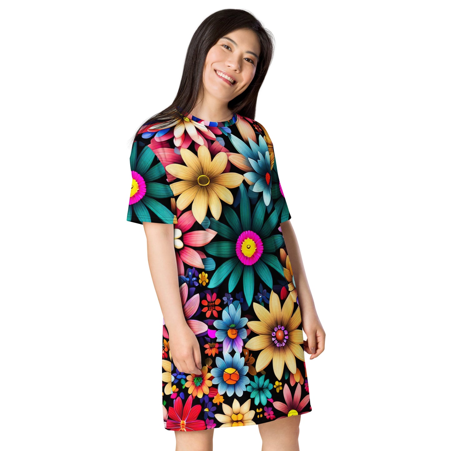 DMV 0265 Floral T-shirt dress