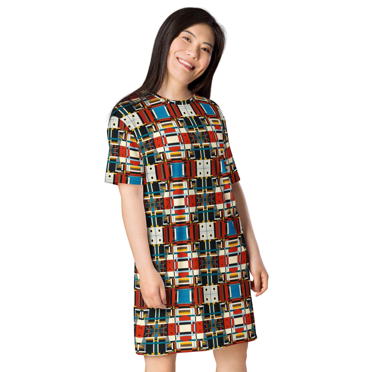 DMV 0410 Geo Boho T-shirt dress