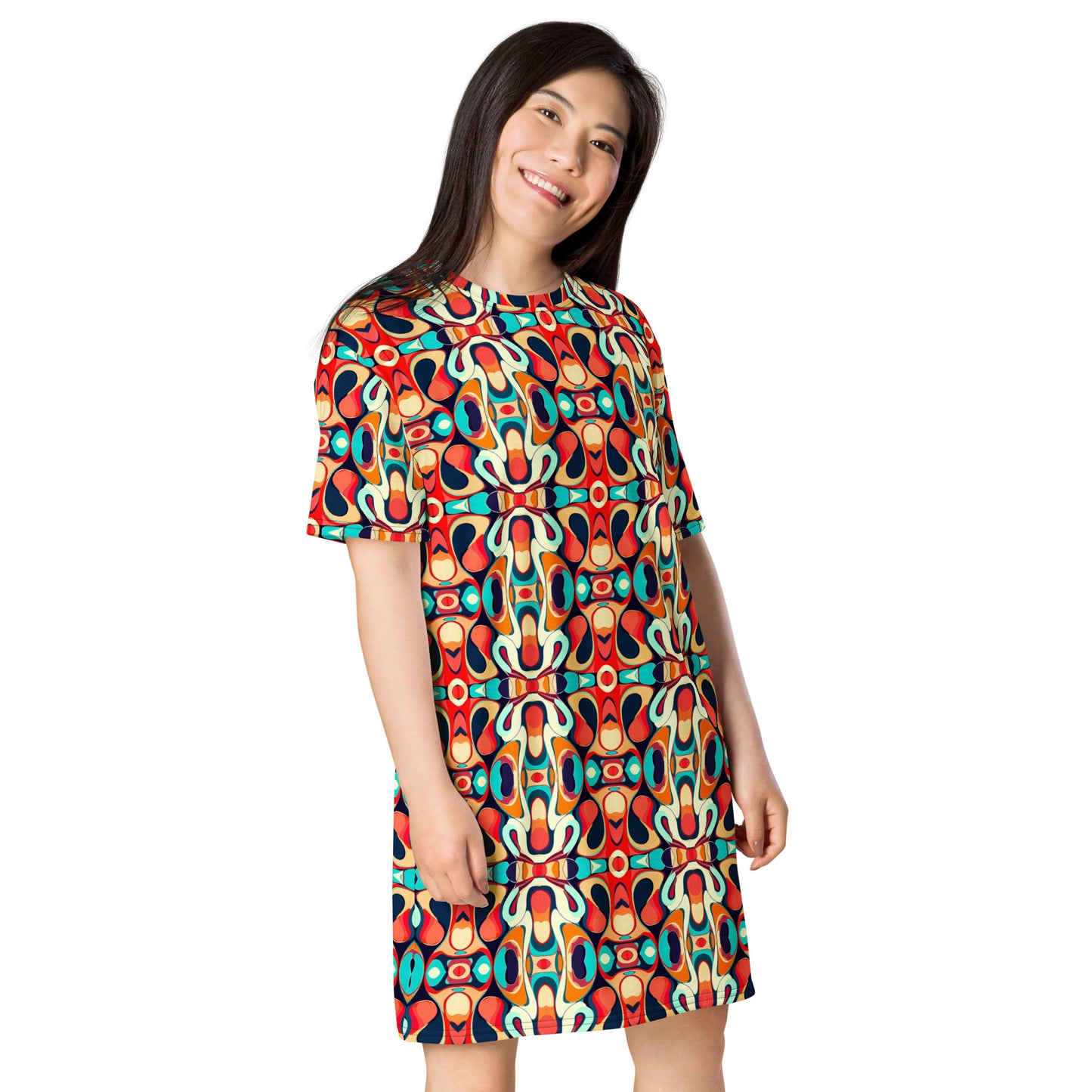 DMV 1436 Vintage Artsy T-shirt dress