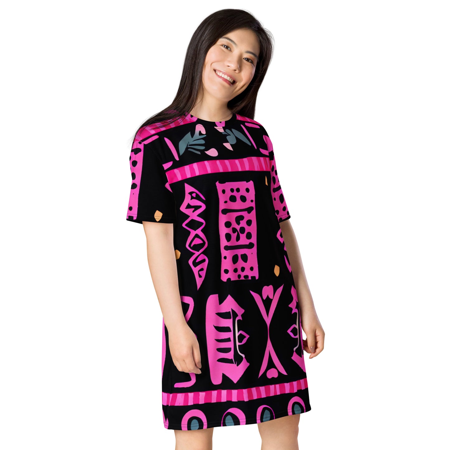 DMV 1611 Boho T-shirt dress