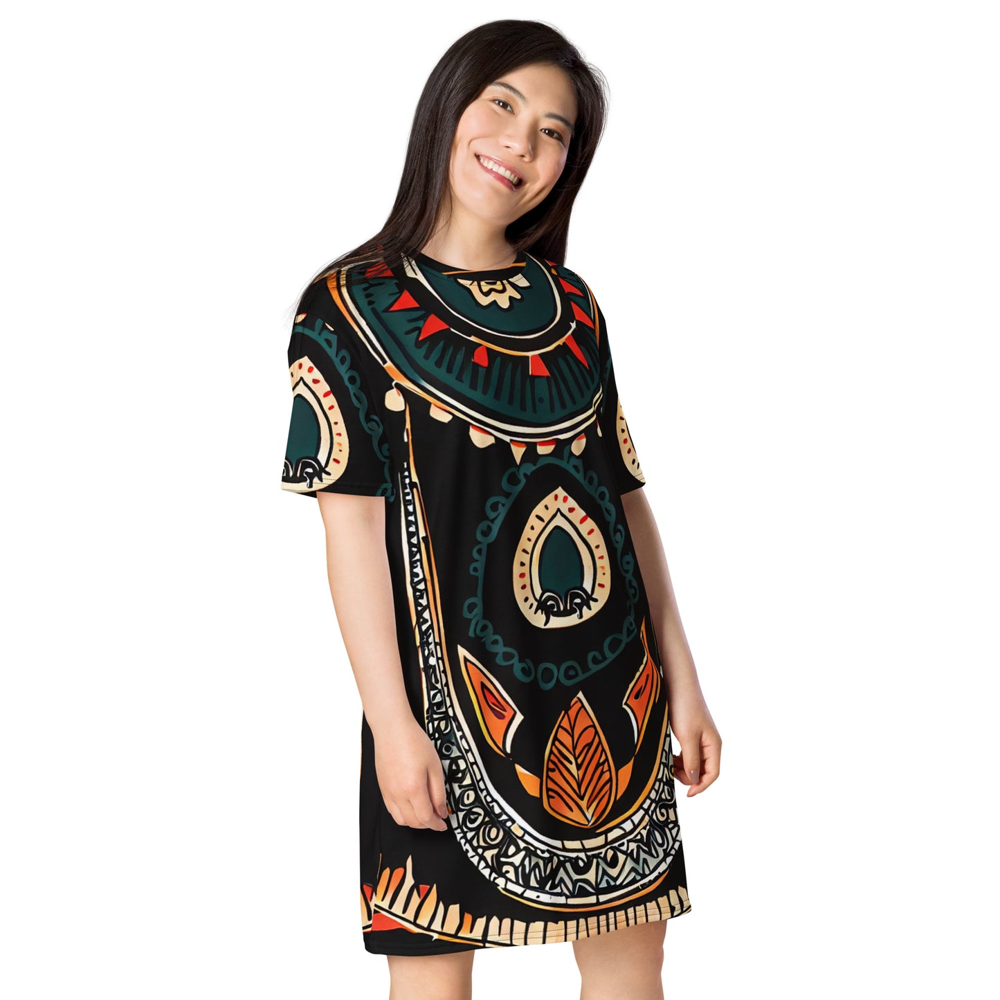 DMV 0596 Boho T-shirt dress