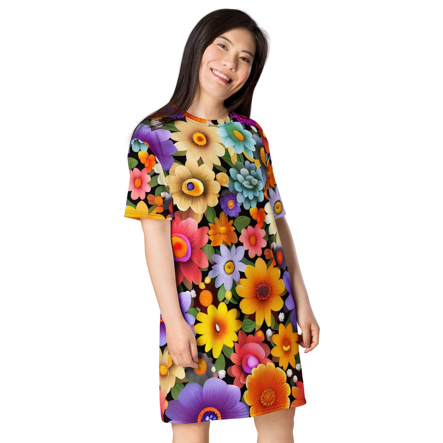 DMV 0860 Floral T-shirt dress