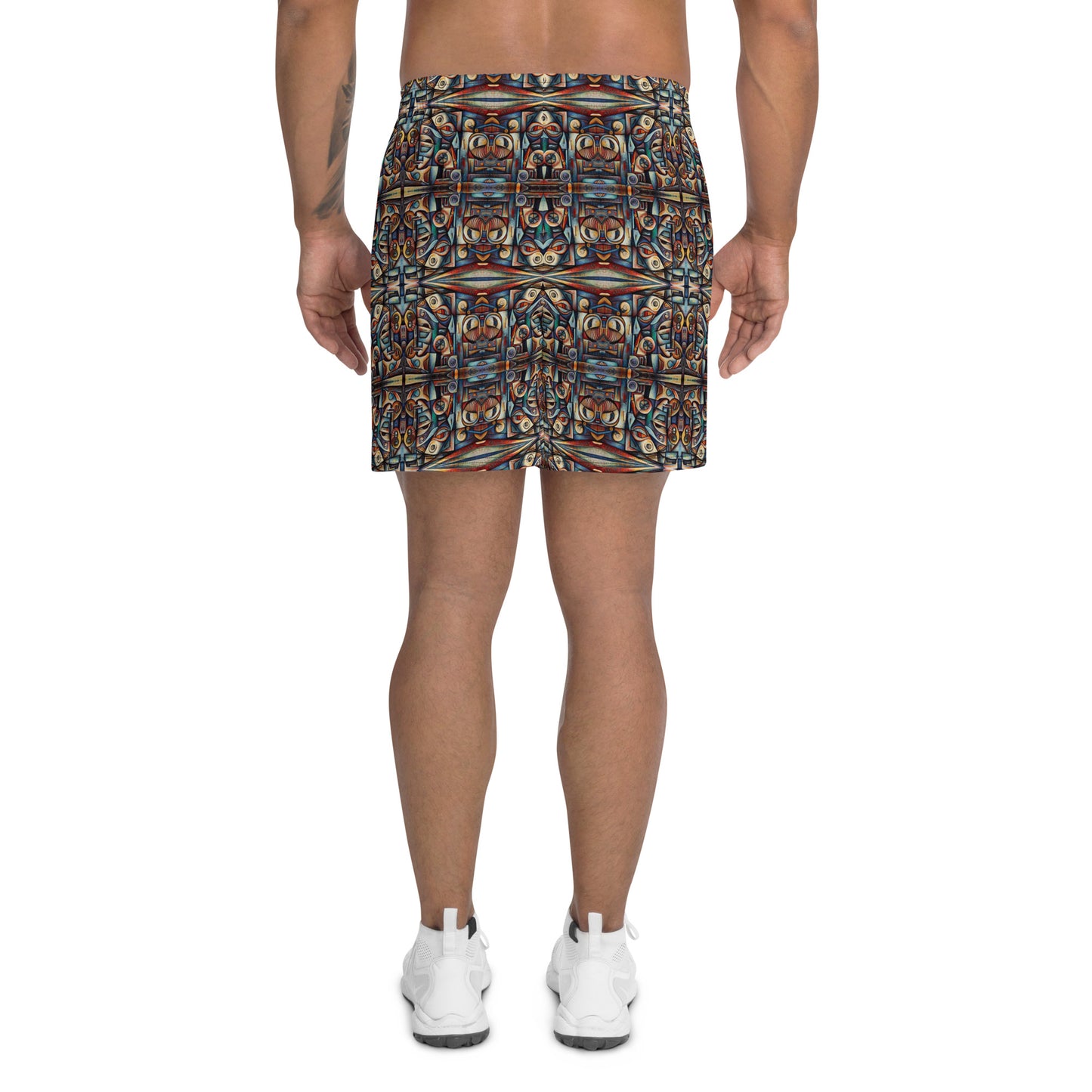 DMV 0670 Conceptual Artsy All-Over Print Unisex Athletic Long Shorts