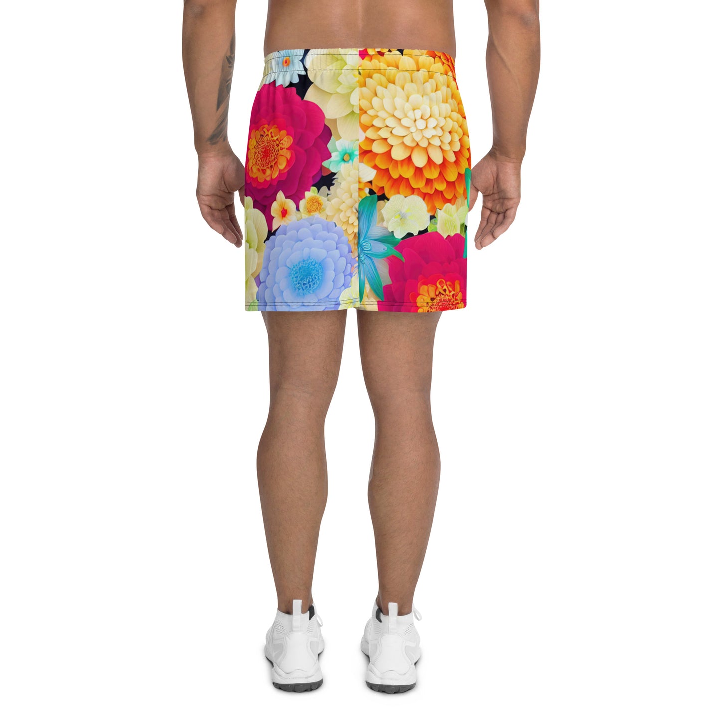 DMV 0310 Floral All-Over Print Unisex Athletic Long Shorts