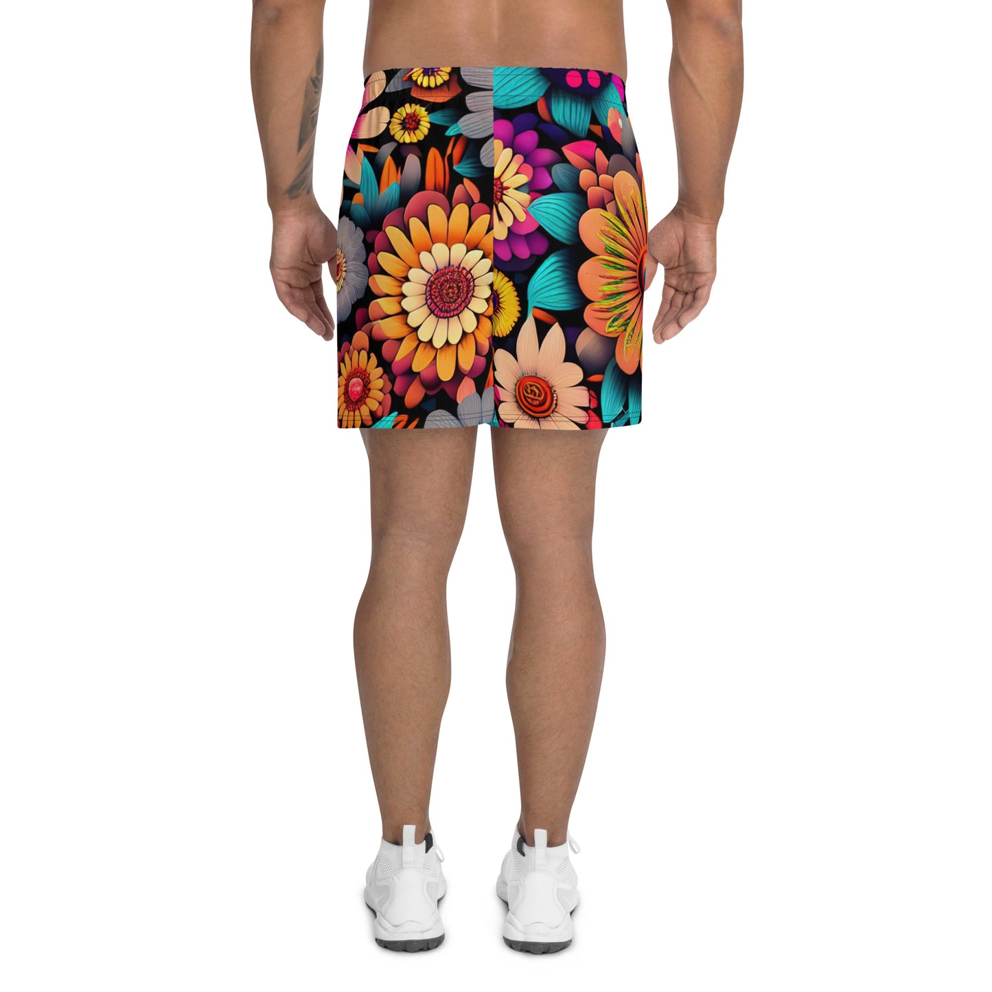 DMV 0607 Floral All-Over Print Unisex Athletic Long Shorts