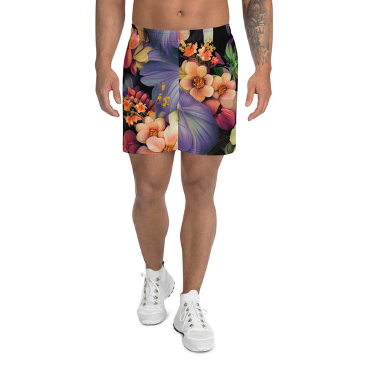 DMV 1458 Floral All-Over Print Unisex Athletic Long Shorts
