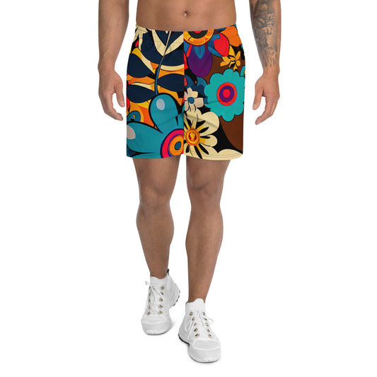 DMV 0969 Floral All-Over Print Unisex Athletic Long Shorts