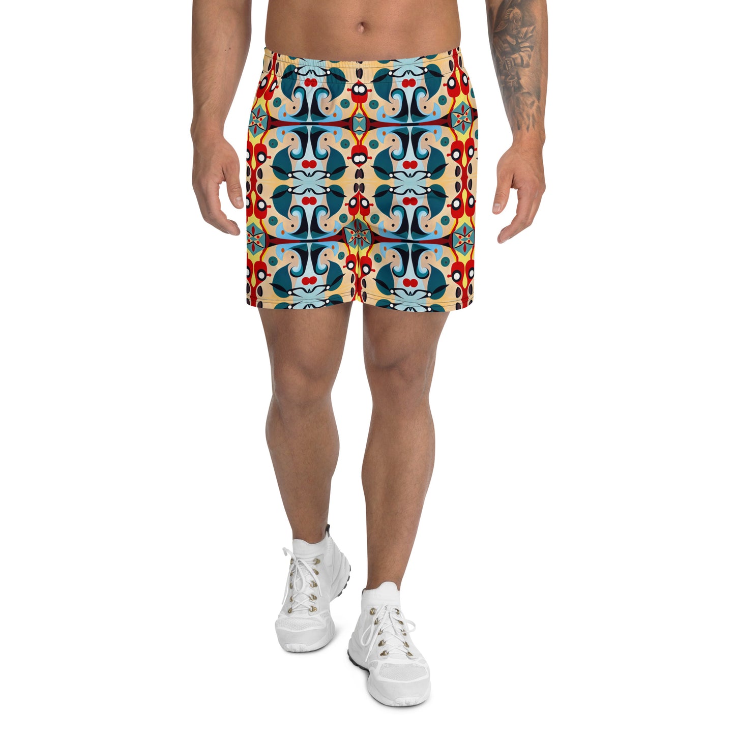 DMV 1430 Vintage Artsy All-Over Print Unisex Athletic Long Shorts