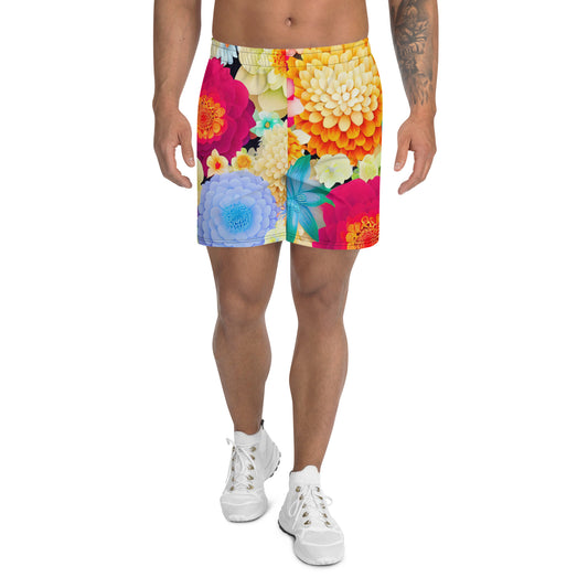 DMV 0310 Floral All-Over Print Unisex Athletic Long Shorts