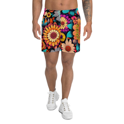 DMV 0607 Floral All-Over Print Unisex Athletic Long Shorts