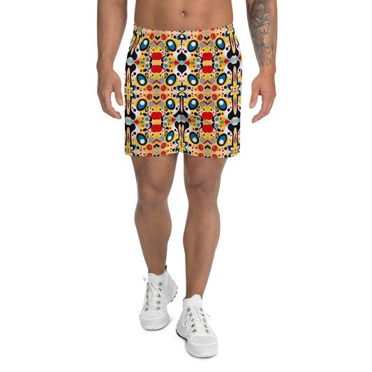 DMV 1528 Vintage Artsy All-Over Print Unisex Athletic Long Shorts