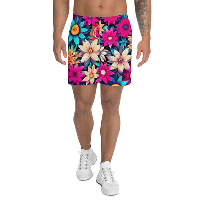 DMV 1034 Floral All-Over Print Unisex Athletic Long Shorts