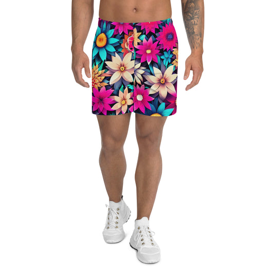 DMV 1034 Floral All-Over Print Unisex Athletic Long Shorts