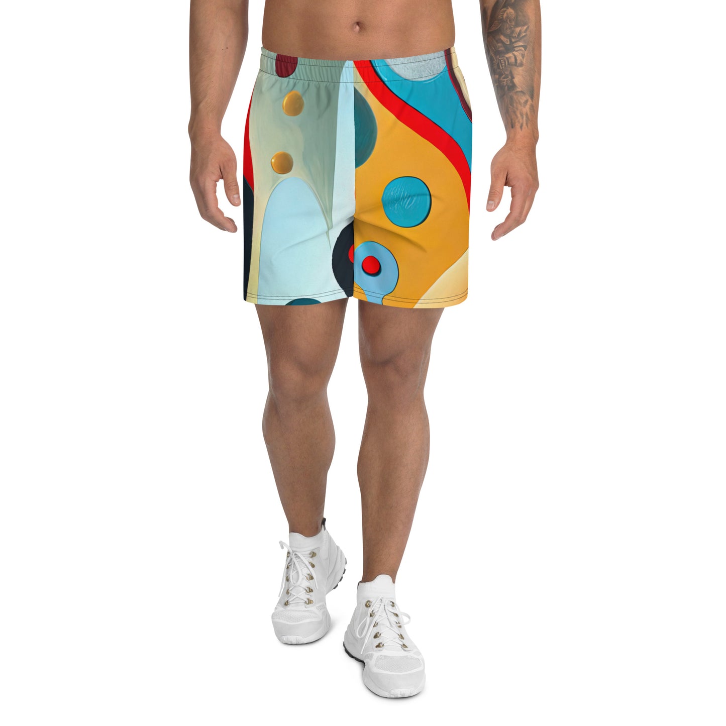 DMV 0826 Retro Art All-Over Print Unisex Athletic Long Shorts