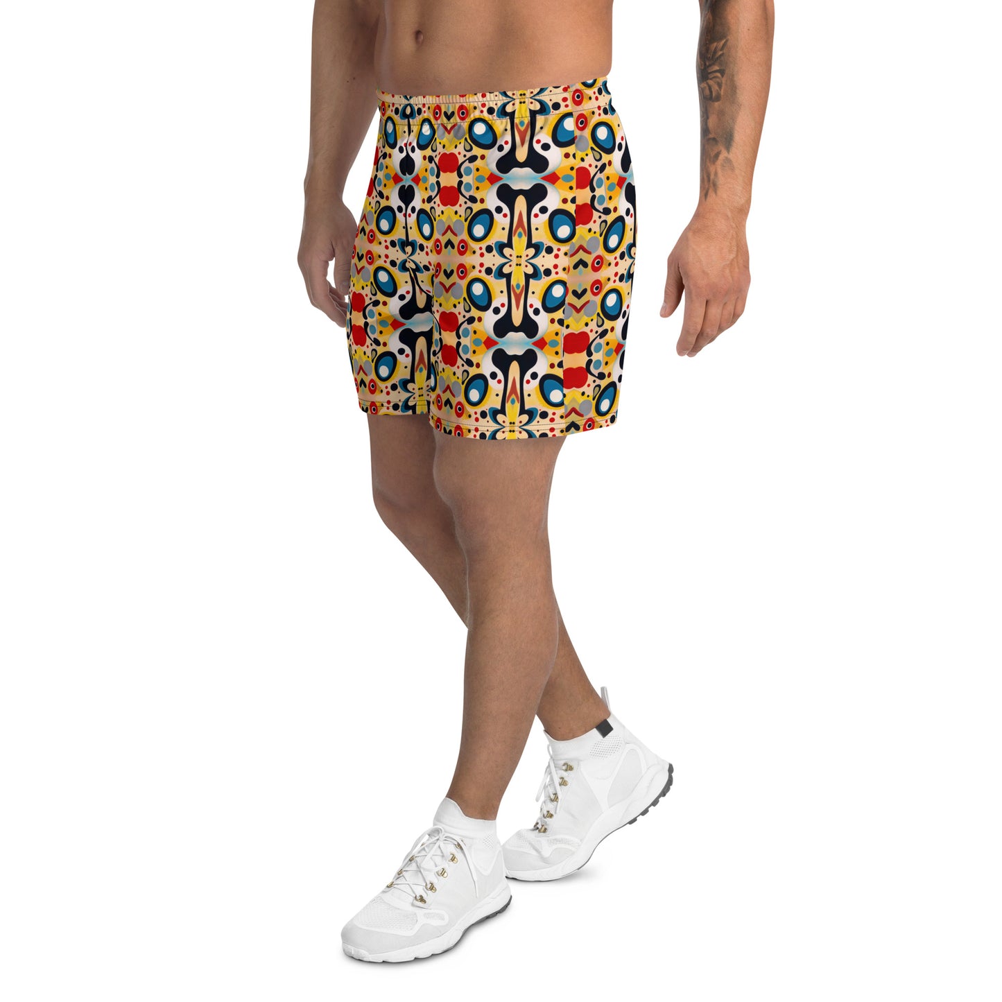 DMV 1528 Vintage Artsy All-Over Print Unisex Athletic Long Shorts