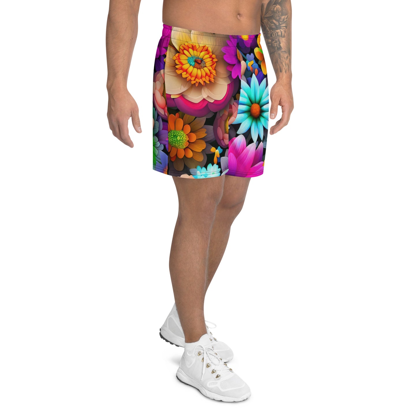 DMV 1936 Floral All-Over Print Unisex Athletic Long Shorts