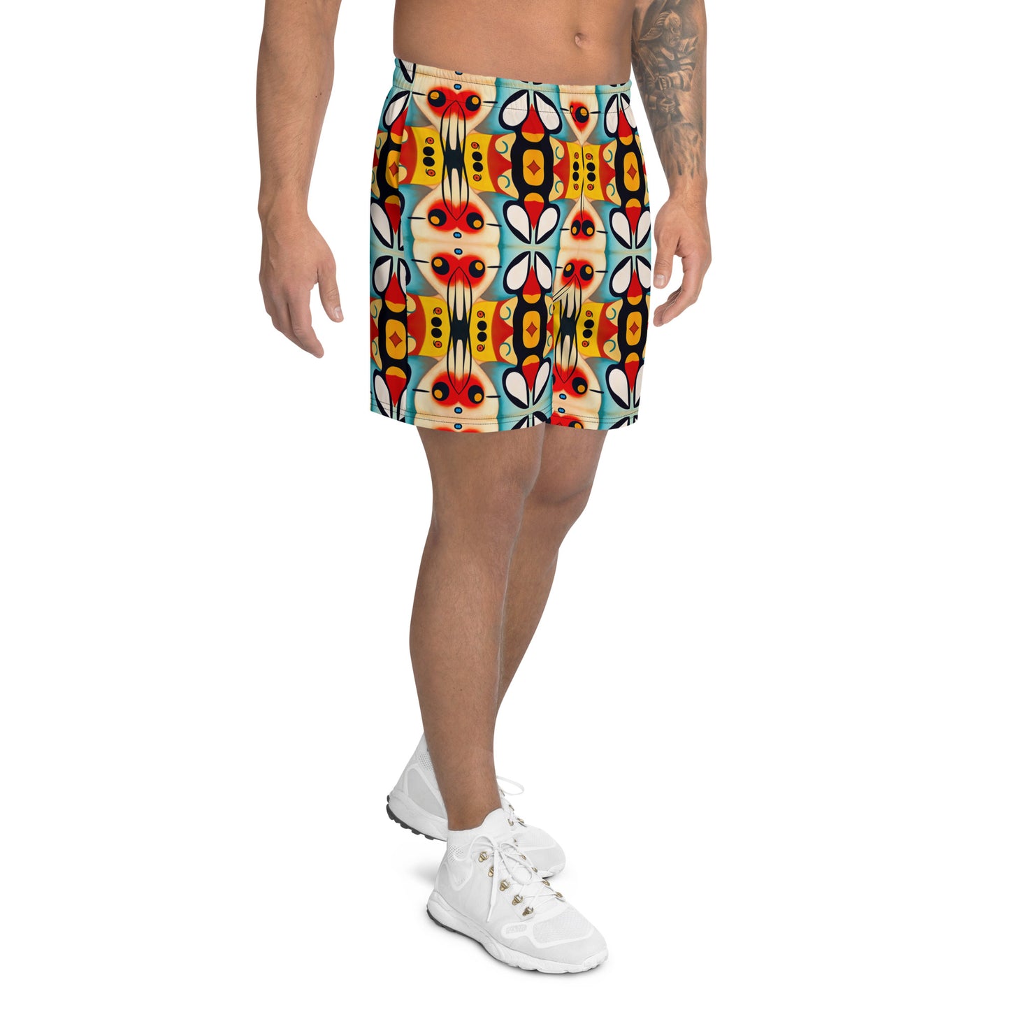 DMV 1552 Vintage Artsy All-Over Print Unisex Athletic Long Shorts