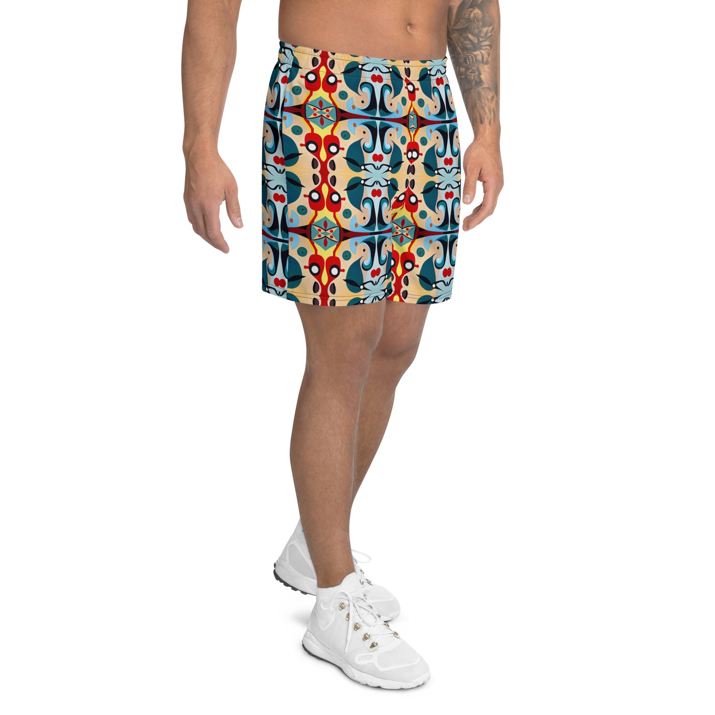 DMV 1430 Vintage Artsy All-Over Print Unisex Athletic Long Shorts