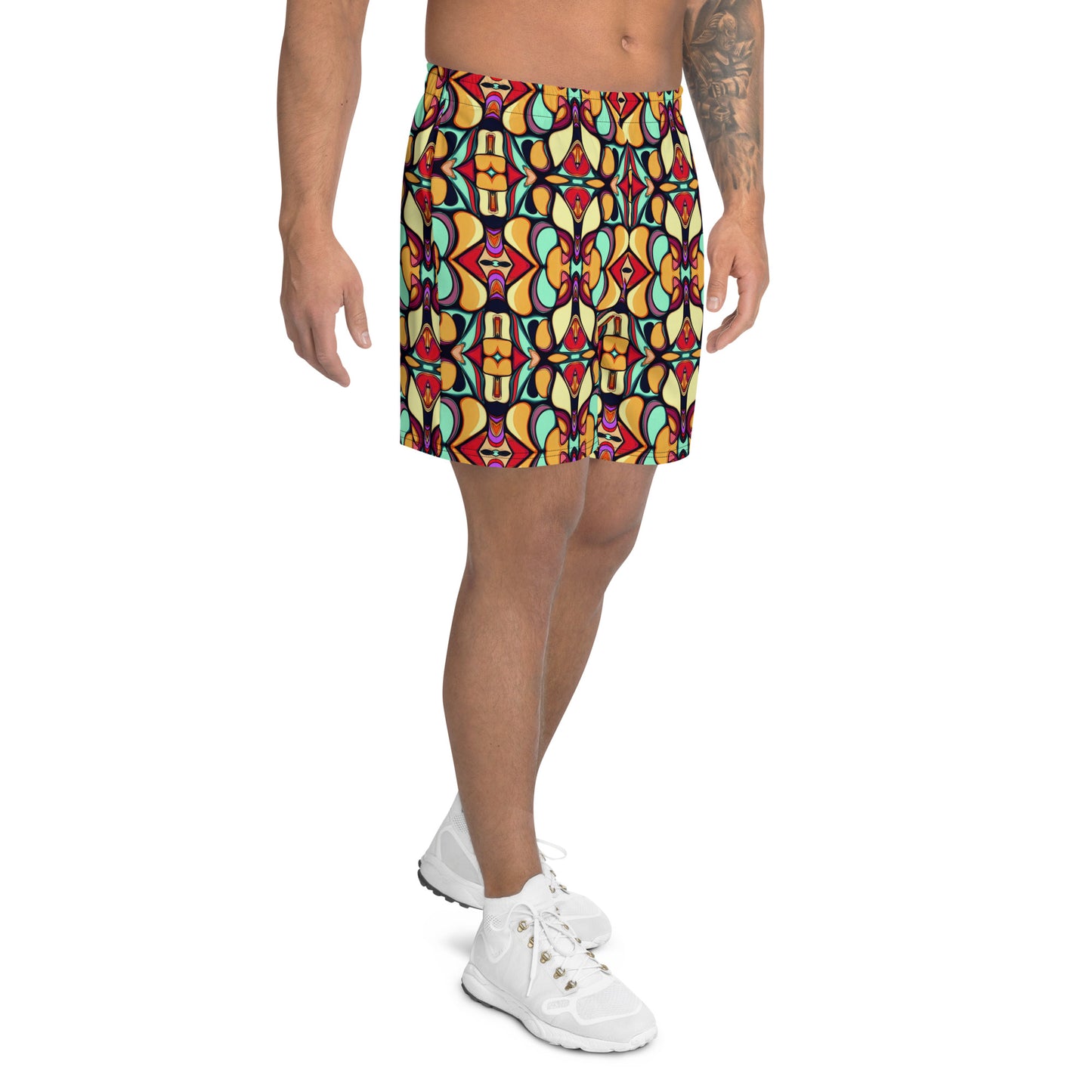 DMV 0762 Vintage Artsy All-Over Print Unisex Athletic Long Shorts