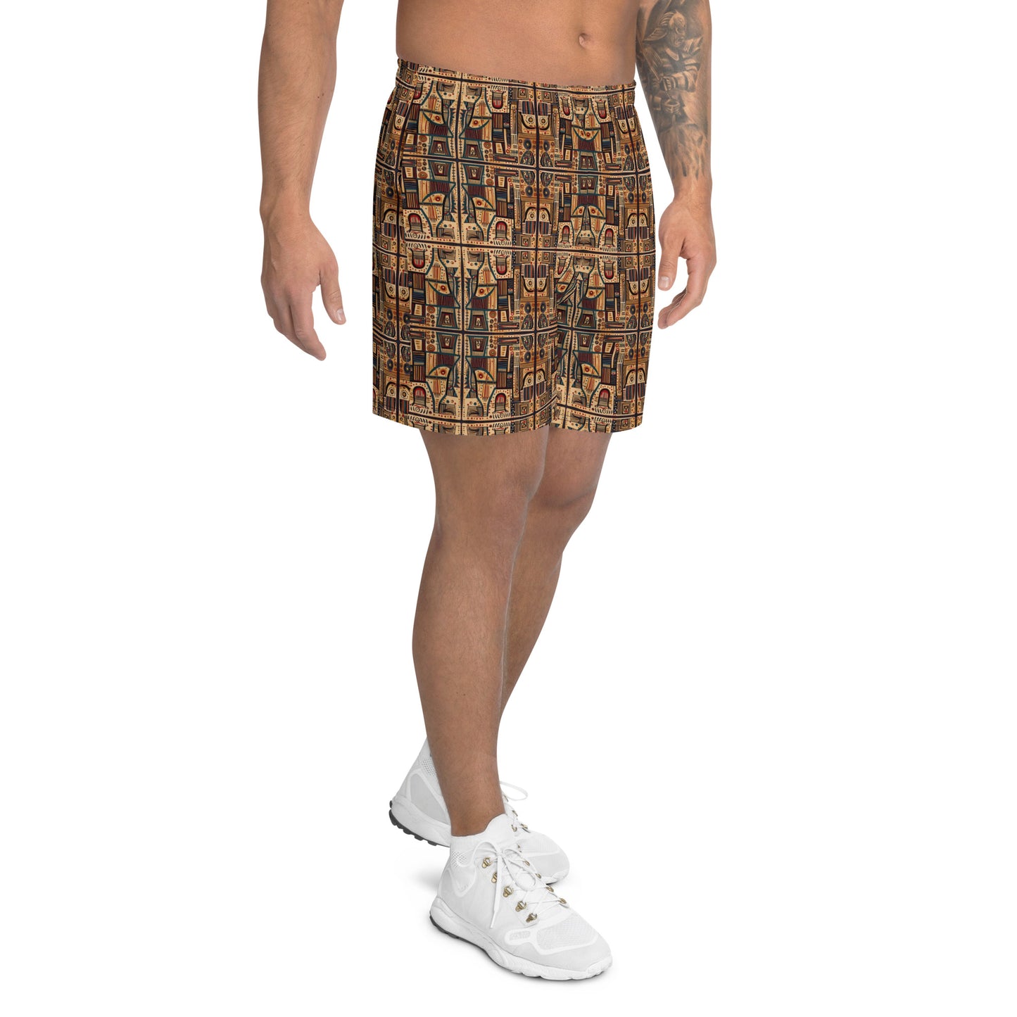 DMV 0601 Classic Boho All-Over Print Unisex Athletic Long Shorts